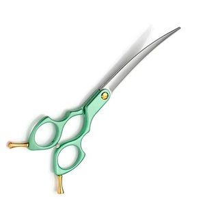 Ciseaux de toilettage pour animaux de compagnie en acier inoxydable portable en gros pointe de sécurité chiens chats animaux de compagnie cisailles à cheveux fournitures zone cible cheveux - Product Image 5