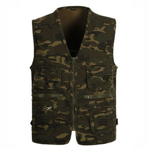 Chaleco de Pesca de Algodón Multibolsillos Personalizado OEM para Hombre, Chaleco Transpirable para Caza, Fotografía, Camping y Carga - Product Image 1