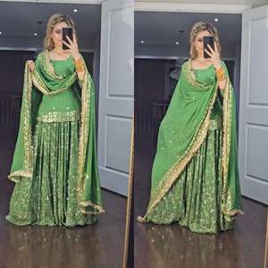 Ropa de fiesta de diseñador hilo de encaje bordado lehenga choli ropa tradicional india nuevos diseños en un nuevo estilo de tendencia - Product Image 2
