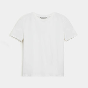 เสื้อยืดคอกลมผ้าฝ้ายผู้หญิงแขนสั้นน้ำหนักเบาเป็นมิตรกับสิ่งแวดล้อมสำหรับแฟชั่นฤดูหนาวและเครื่องแต่งกายประจำวัน - Product Image 2