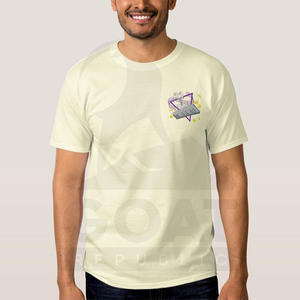 T-shirt pour homme en polyester/coton respirant, style tricoté à séchage rapide, col rond, broderie sur toile, écologique, vente en gros - Product Image 6