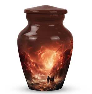 Urnas de escena apocalíptica para cenizas de cremación modernas para cenizas humanas recuerdo decorativo infantil urna conmemorativa arte - Product Image 5