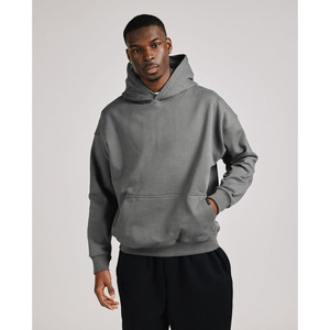 เสื้อฮู้ดดี้ทรงบ็อกซี่สำหรับผู้ชายและผู้หญิง ใส่ได้ทุกเพศ เหมาะสำหรับฤดูหนาว คุณภาพสูง สีพื้น ย้อมสีแบบเป็นมิตรต่อสิ่งแวดล้อม กันน้ำ บุขนหนานุ่ม - Product Image 5