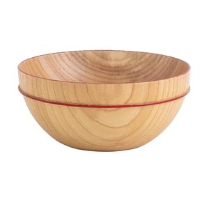 Fabriqué à la main 100% naturel grand rond imprimé bois d'acacia salade bol de fruits bambou en bois maison et hôtels bols en émail alimentaire - Product Image 6