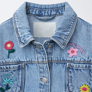 Dernière veste en jean brodée pour filles, tenues tendance pour filles, vêtements décontractés tendance pour l'extérieur, prix abordable, veste 2026 - Product Image 3