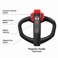 Transpalette Électrique Auto-Chargeur 1.5T avec Batterie Lithium - Chariot de Manutention Portable pour Chargement de Camion