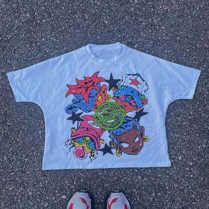 Camiseta de Punto Lisa de Corte Regular |   Ropa Urbana Ecológica con Efecto Desgastado, Impresión DTG, Largo Regular, 100% Algodón Orgánico para Hombre - Product Image 5