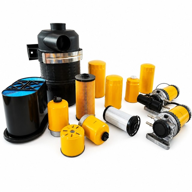 3 in 1 Filter Service Kit Air Oil Fuel Filter Set for JCB 3CX 3DX 4X4 Backhoe Loader Diesel Engine Maintenance Replacement Parts