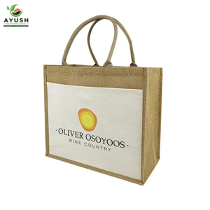 Bolsas de compras blancas de diseño con logotipo y tamaño personalizados, hechas de yute y algodón para supermercados y centros comerciales. - Product Image 6