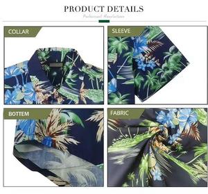 Conjunto corto de camisa de playa hawaiana floral vintage de cuello alto de moda para hombre con sublimación de impresión digital de pantalla DTF DTG - Product Image 5