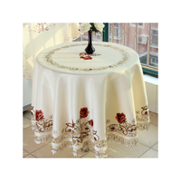 Event Ready 100% Coton Floral Brodé Jacquard 60x120 Léger À La Main En Inde OEM ODM Dropshipping Nappe En Vrac