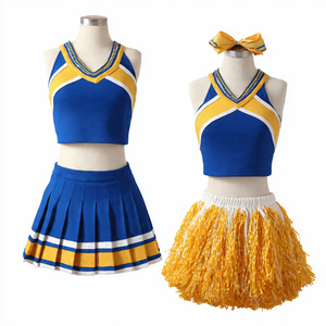 Ensemble d'uniformes de cheerleading, tenue d'entraînement de cheerleading, uniformes de cheerleading avec strass scintillants, vêtements de sport pour cheerleading - Product Image 1