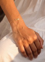 Bracelet minimaliste personnalisé en argent sterling 925 plaqué or 18 carats, fait main, cadeau de fête pour femmes