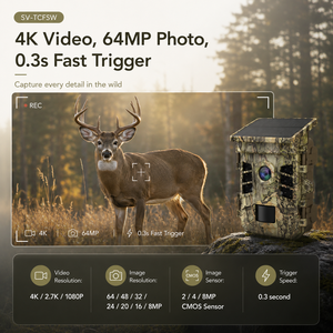 Caméra de <span class=keywords><strong>chasse</strong></span> Sensvision Wildkamera 4K 64MP CMOS IP66 étanche à énergie solaire WiFi 120 PIR avec autonomie de 36 mois - Product Image 4