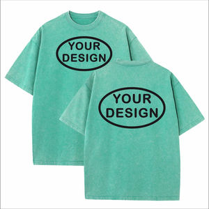 Streetwear de haute qualité délavé à l'acide avec logo personnalisé T-shirt surdimensionné vintage 100% coton T-shirts pour hommes de grande taille T-shirt pour hommes - Product Image 4
