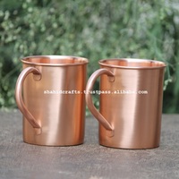 Vaso de Cobre Puro, Sin Plomo, Ecológico, Hecho a Mano, Clásico para Cócteles, Personalizable, de la Mejor Calidad, Apto para Lavavajillas