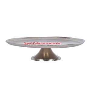 ที่ตั้งเค้กโลหะสีเงินสไตล์โบราณทรงกลมสำหรับตกแต่งขนมหวานสำหรับงานแต่งงานและงานปาร์ตี้ที่วางคัพเค้กอลูมิเนียมแนววินเทจ - Product Image 5
