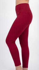 Leggings de sport pour femmes, taille haute, rouge cramoisi, OEM personnalisé, pantalon de yoga pour l'entraînement - Product Image 3