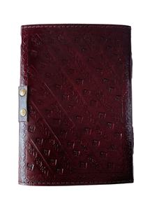 Crow Vintage diario de cuero genuino para escribir marrón Wiccan libro de sombras cuaderno en relieve diario Deckle arte papel mayorista - Product Image 4