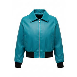 Chaqueta de Motociclista Impermeable de Algodón con Color Personalizado para Mujer, con Bordado Estilo Fuego en la Espalda, Bolsillo con Cremallera, Abrigo de Invierno - Product Image 4