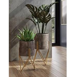 Maceta moderna de metal martillado, macetas modernas de metal, suministros de jardín, maceta de hierro, macetas decorativas pequeñas y grandes - Product Image 6