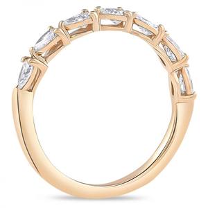 Anillo de dedo de oro amarillo de 14K de moda de diseñador único al por mayor, joyería fina de San Valentín, anillo de diamante Natural cortado con pera para niña - Product Image 2