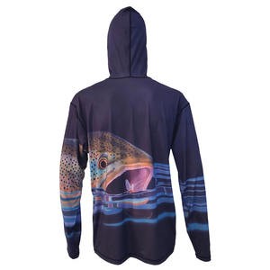 Sudadera con Capucha de Pesca de Manga Larga, Personalizada con Estampado Digital, Protección Solar UPF 50, Transpirable, de Secado Rápido, Talla Grande, Ligera, Reciclada - Product Image 3