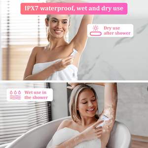 Rasoir électrique pour femmes avec double lame, sans douleur et étanche, alimenté par USB, pour le corps, le bikini, les sourcils, le nez, tondeuse conforme à la norme IPX7 - Product Image 5