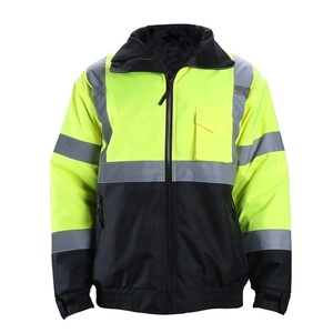 Hi Vis Viz เสื้อบอมเบอร์แจ็คเก็ตมองเห็นได้ชัดเจน,เสื้อแจ็คเก็ตใส่ทำงานกันน้ำได้ - Product Image 1