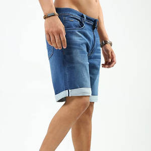 Pantalones Cortos de Mezclilla para Hombre, Estilo Urbano Informal para Fin de Semana, Lavado Índigo Desgastado, Aspecto Clásico - Product Image 3
