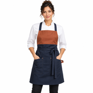 Tablier de Chef Moderne pour Femme, Vêtement de Travail de Cuisine, Conception Personnalisée, Tissu Respirant, Bretelles Réglables, Ajustement Confortable, Tenue de Restaurant - Product Image 1