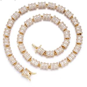 Collares finos personalizados de oro amarillo de 14K, cadena cubana de Hip Hop con diamante de moissanita VVS, certificado IGI para hombres, joyería de regalo - Product Image 2
