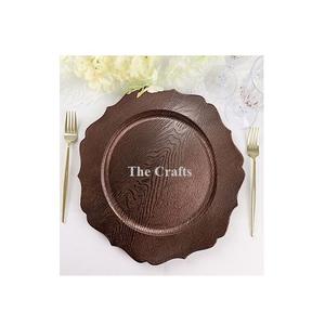 Chargeur de conception admirable sous la plaque plaque de présentation de forme ronde en bois faite à la main pour la fête de mariage et l'utilisation d'événement - Product Image 6