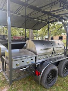 Remolque de Barbacoa y Ahumador Móvil de 8 pies, Totalmente Equipado, con Envío Gratuito, Parrilla Exterior y Cocina para Venta de Comida Ambulante - Product Image 6