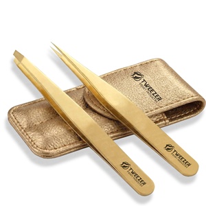 Pinzas Profesionales para Cejas con Diferentes Funciones, Pinzas de Acero Inoxidable para Cejas con Empaque y Logotipo - Product Image 1