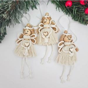 Boho macramé corazón pared colgante hecho a mano decoración arte para dormitorio sala de estar hogar acento - Product Image 6