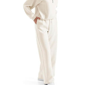 2025 best-seller femmes solide haut court survêtements ensemble respirant décontracté tricot tissu lavé techniques hiver - Product Image 4