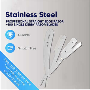 German Stainless Steel Straight Double Edge Barber <b>Razor</b> Beard Manual Shavings <b>Razors</b> Adult <b>Men</b> Shaving <b>Razors</b> - Product Image 2