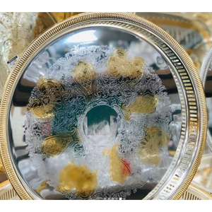 Bandeja plateada de diseño elegante con asas para proveedores de restaurantes de hoteles, accesorios de artículos de servidor, bandeja de postres - Product Image 5