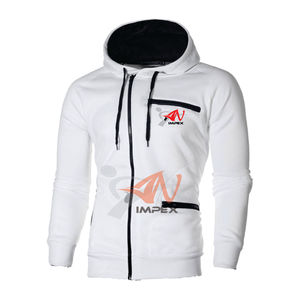 Sweat à capuche zippé pour homme de haute qualité avec logo imprimé personnalisé, tissu écologique imperméable, couleur et taille personnalisées - Product Image 1