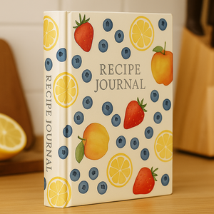 Lacon trái cây trang trí công thức Tạp Chí với Dâu Tây chanh Blueberry minh họa bìa cứng máy tính xách tay nhà bếp cho kế hoạch bữa ăn - Product Image 2