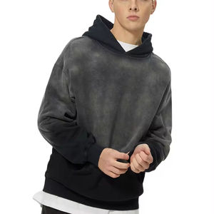 OEM logotipo personalizado de peso pesado 500 GSM de gran tamaño Sun Faded personalizado al por mayor Vintage ácido lavado Sudadera con capucha - Product Image 1