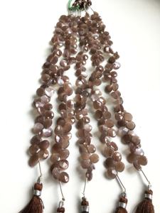 Cuentas Facetadas de Piedra Lunar de Chocolate Natural para la Elaboración de Joyería Fina - Product Image 5