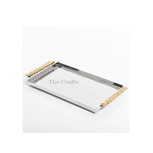 Wooden Serving <b>Tray</b> With Iron Handle Set Of Three Different Size Chocolate Snacks <b>Tray</b> For Kitchenware Use - Product Image 6