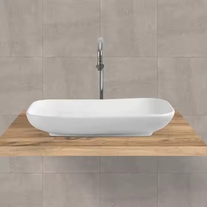 Lavabo de mesa de cerámica blanca, gran oferta, lavabo de encimera de forma redonda, lavabo de baño, lavabo de cerámica - Product Image 2