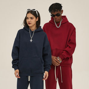 Sweats à capuche unisexes personnalisés 100% coton à fermeture éclair, col à capuche, lourds, surdimensionnés, streetwear, mode, service OEM - Product Image 2