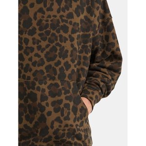 เสื้อกันหนาวมีฮู้ดผ้าฟลีซโอเวอร์ไซส์ทุกเพศเสื้อกันหนาวขนแกะแบบลำลองมีกระเป๋าเสื้อกันหนาวฤดูใบไม้ร่วง - Product Image 4