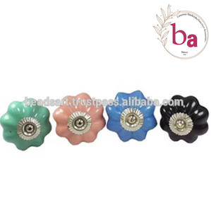 Boutons de melon en céramique de couleurs mélangées Poignée et traction Inde [CK 122] - Product Image 1