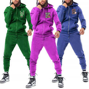 Chándal Vintage lavado ácido personalizado de fabricante, ropa de calle para hombre, Sudadera con capucha y pantalones de chándal de retazos desgastados, conjunto de chándal con logotipo personalizado - Product Image 1