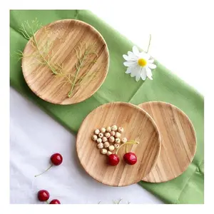 Yeni tasarım çevre dostu tabakları gıda servis yemek tabakları ucuz yemek takımı dan yemekler doğal bambu ahşap
